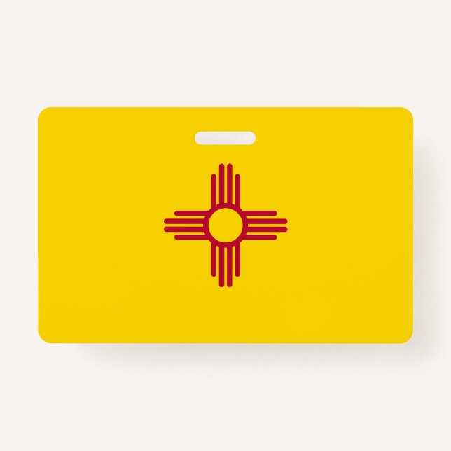 Name Badge with flag of New Mexico State, USA (Front)