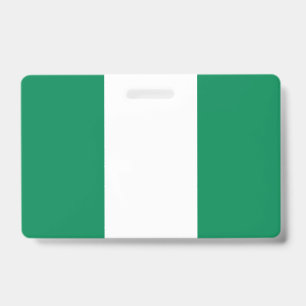 Name Badge with flag of Nigeria