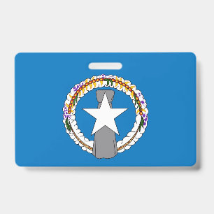 Name Badge with flag of Northern Mariana Islands