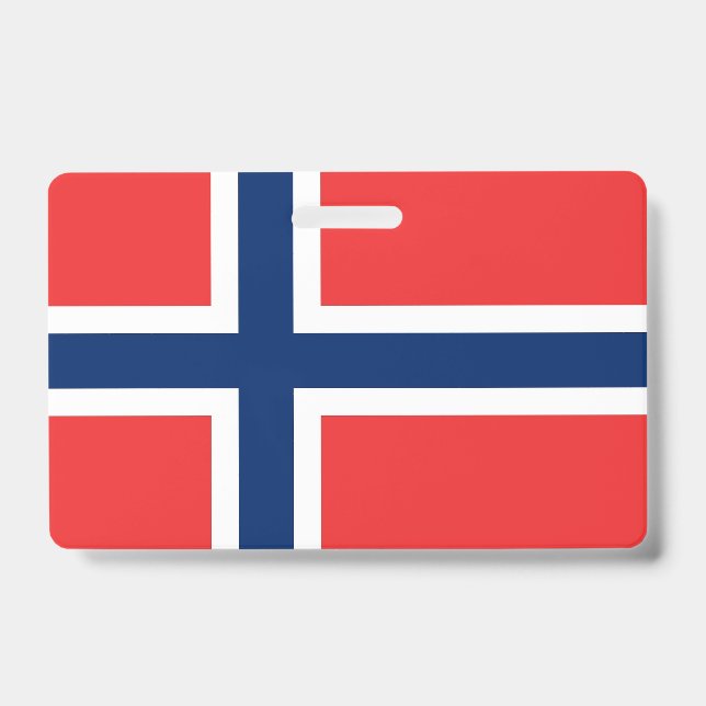 Name Badge with flag of Norway (Front)