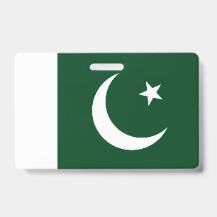 Name Badge with flag of Pakistan