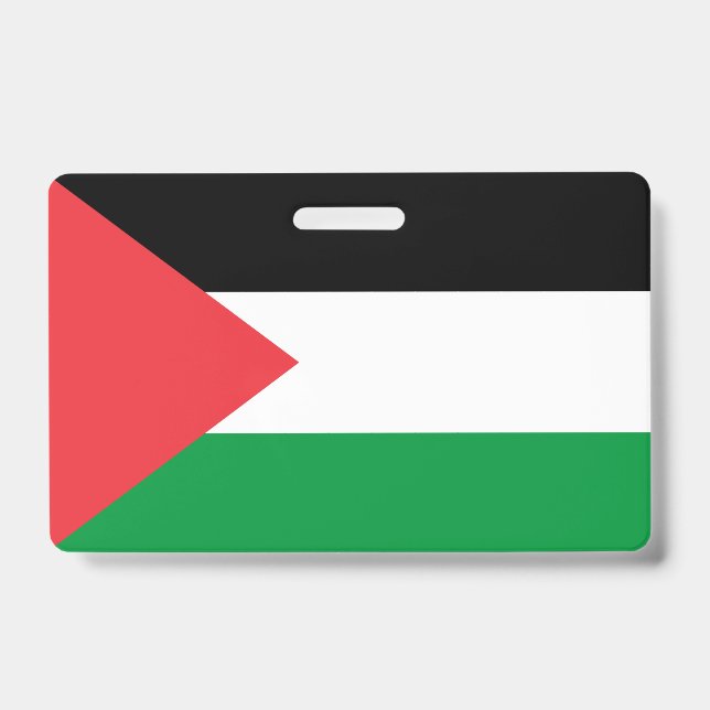 Name Badge with flag of Palestine (Front)