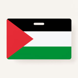 Name Badge with flag of Palestine