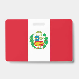 Name Badge with flag of Peru