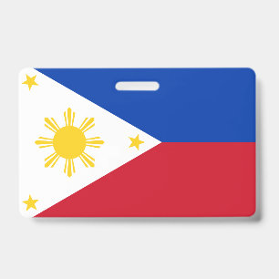 Name Badge with flag of Philippines