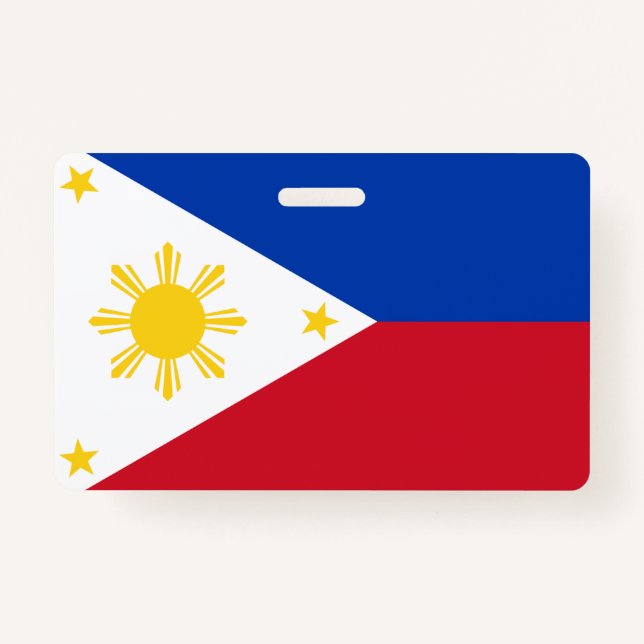 Name Badge with flag of Philippines (Front)