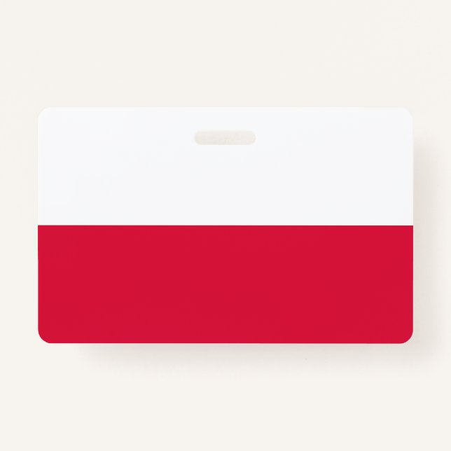 Name Badge with flag of Poland (Front)