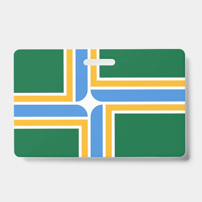 Name Badge with flag of Portland City (Front)
