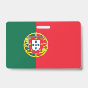 Name Badge with flag of Portugal