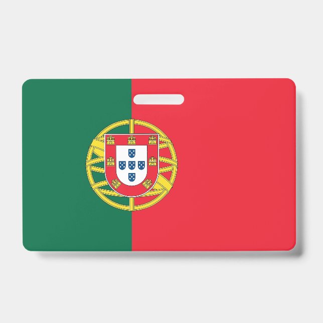 Name Badge with flag of Portugal (Front)