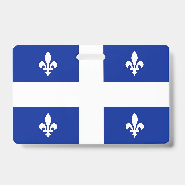 Name Badge with flag of Quebec (Front)