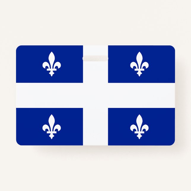 Name Badge with flag of Quebec (Front)