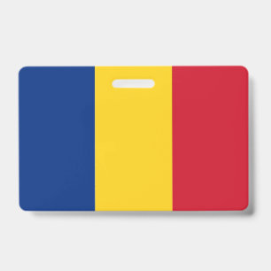 Name Badge with flag of Romania