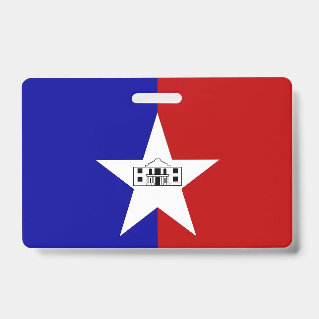 Name Badge with flag of San Antonio City (Front)