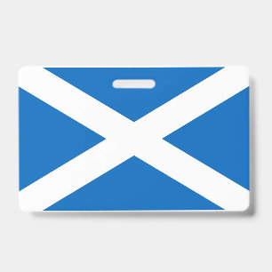 Name Badge with flag of Scotland, United Kingdom