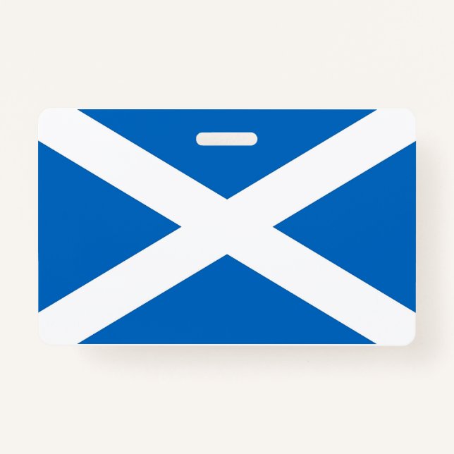Name Badge with flag of Scotland, United Kingdom (Front)