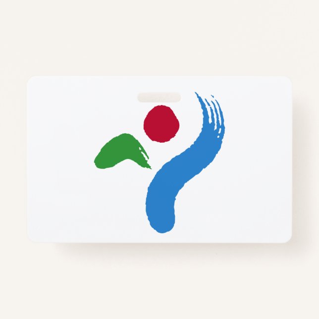 Name Badge with flag of Seoul, South Korea (Front)