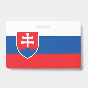 Name Badge with flag of Slovakia