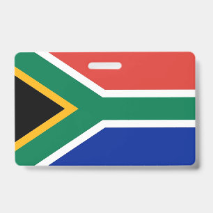 Name Badge with flag of South Africa