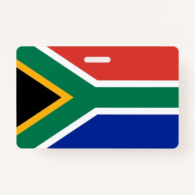 Name Badge with flag of South Africa (Front)