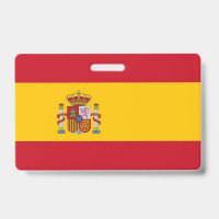 Name Badge with flag of Spain