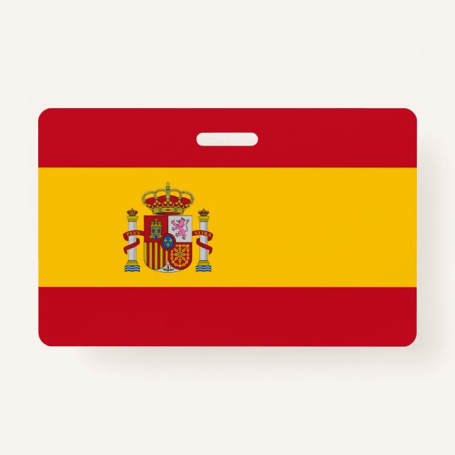 Name Badge with flag of Spain (Front)