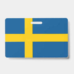 Name Badge with flag of Sweden