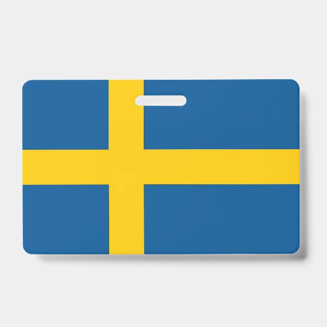 Name Badge with flag of Sweden (Front)