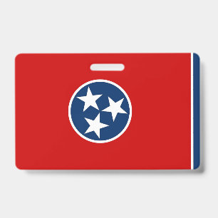 Name Badge with flag of Tennessee, USA