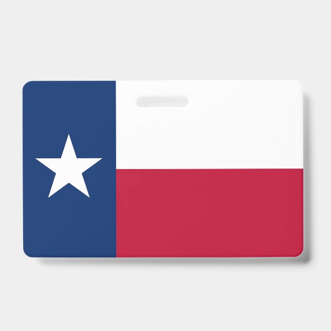 Name Badge with flag of Texas, USA (Front)