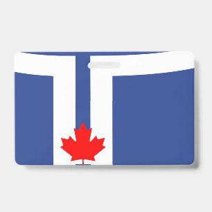Name Badge with flag of Toronto, Canada