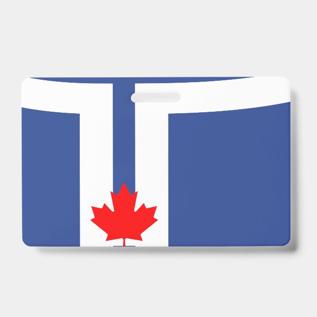Name Badge with flag of Toronto, Canada (Front)