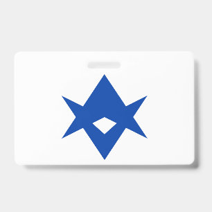 Name Badge with flag of Toyota City, Japan