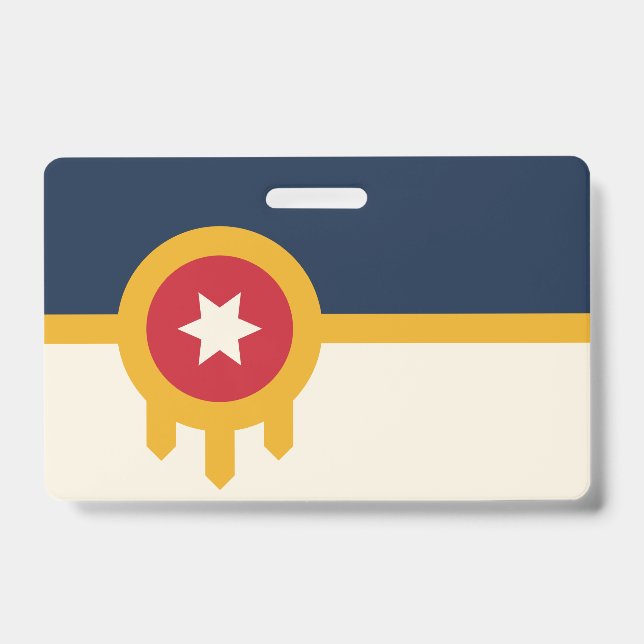 Name Badge with flag of Tulsa, Oklahoma (Front)