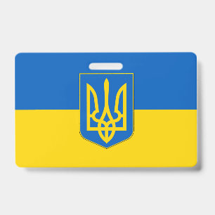 Name Badge with flag of Ukraine