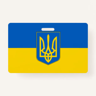 Name Badge with flag of Ukraine
