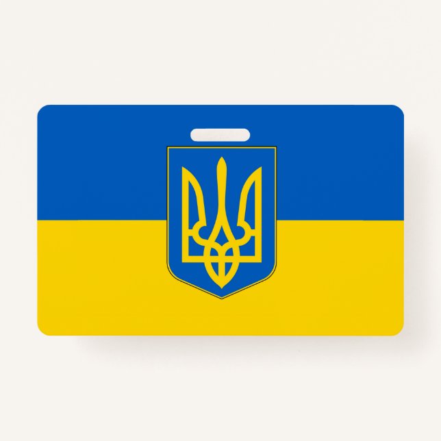 Name Badge with flag of Ukraine (Front)
