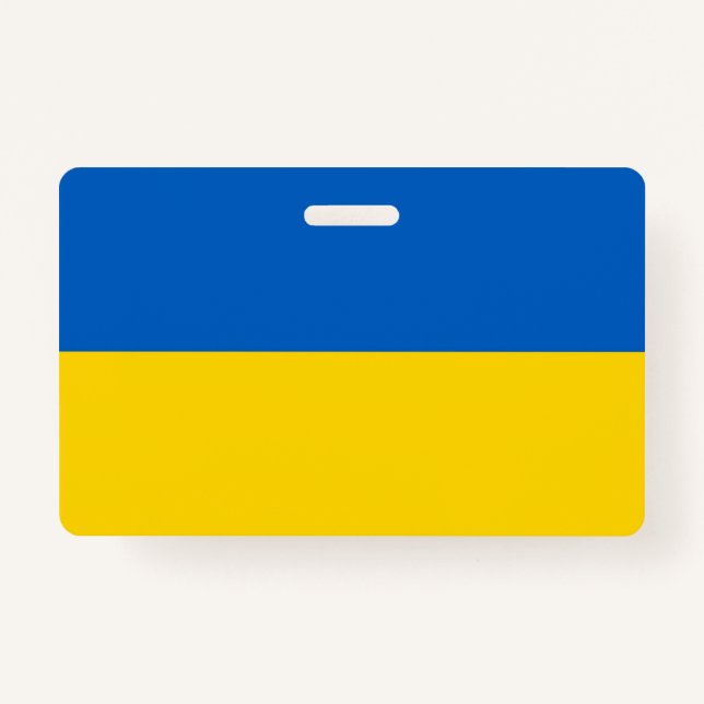Name Badge with flag of Ukraine (Front)