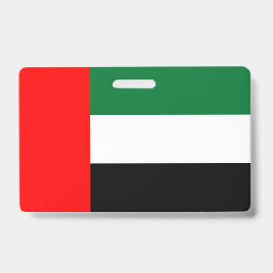 Name Badge with flag of United Arab Emirates