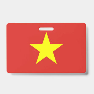 Name Badge with flag of Vietnam