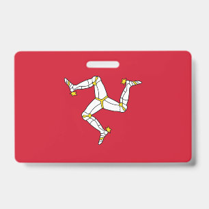 Name Badge with Isle of Man flag, United Kingdom