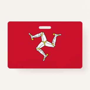 Name Badge with Isle of Man flag, United Kingdom