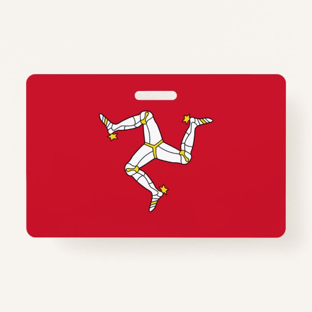 Name Badge with Isle of Man flag, United Kingdom (Front)