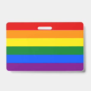 Name Badge with Pride flag of LGBT