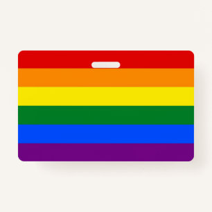 Name Badge with Pride flag of LGBT