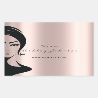 Name Beauty Lshes Drips Pink Gold Lashes Vintage Sticker