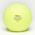 Name Birthday Month Birthday Girl Tennis Balls<br><div class="desc">Birthday Month Birthday Girl Tennis Balls.  Custom</div>