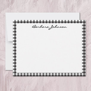 Name    Black and White Buffalo Check Frame Card