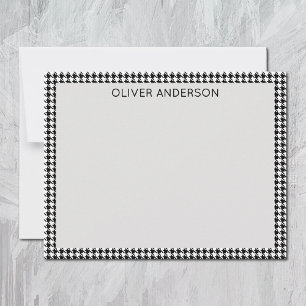 Name    Black and White Houndstooth Check Frame Card