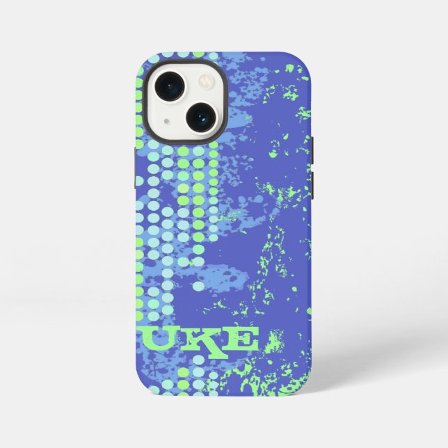 name blue green surf style  iPhone case (Back)